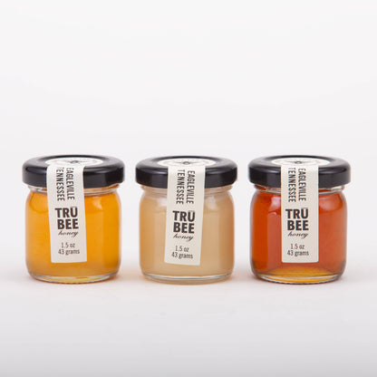 TruBee Honey - Mini Honey Sampler trio - ORIGINAL