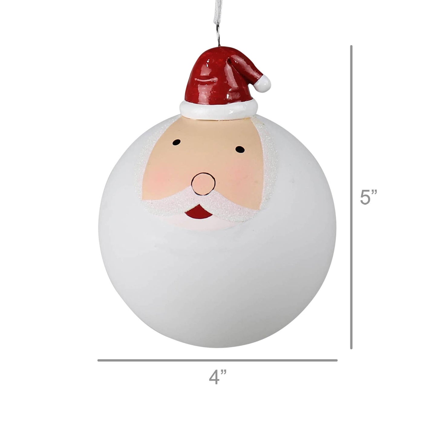 HomArt - Santa Head Ornament, Glass