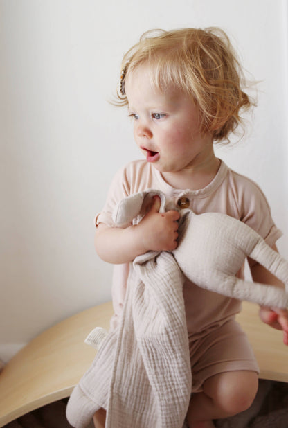 Marlowe & Co - Natural Sand Bunny Lovey Blanket