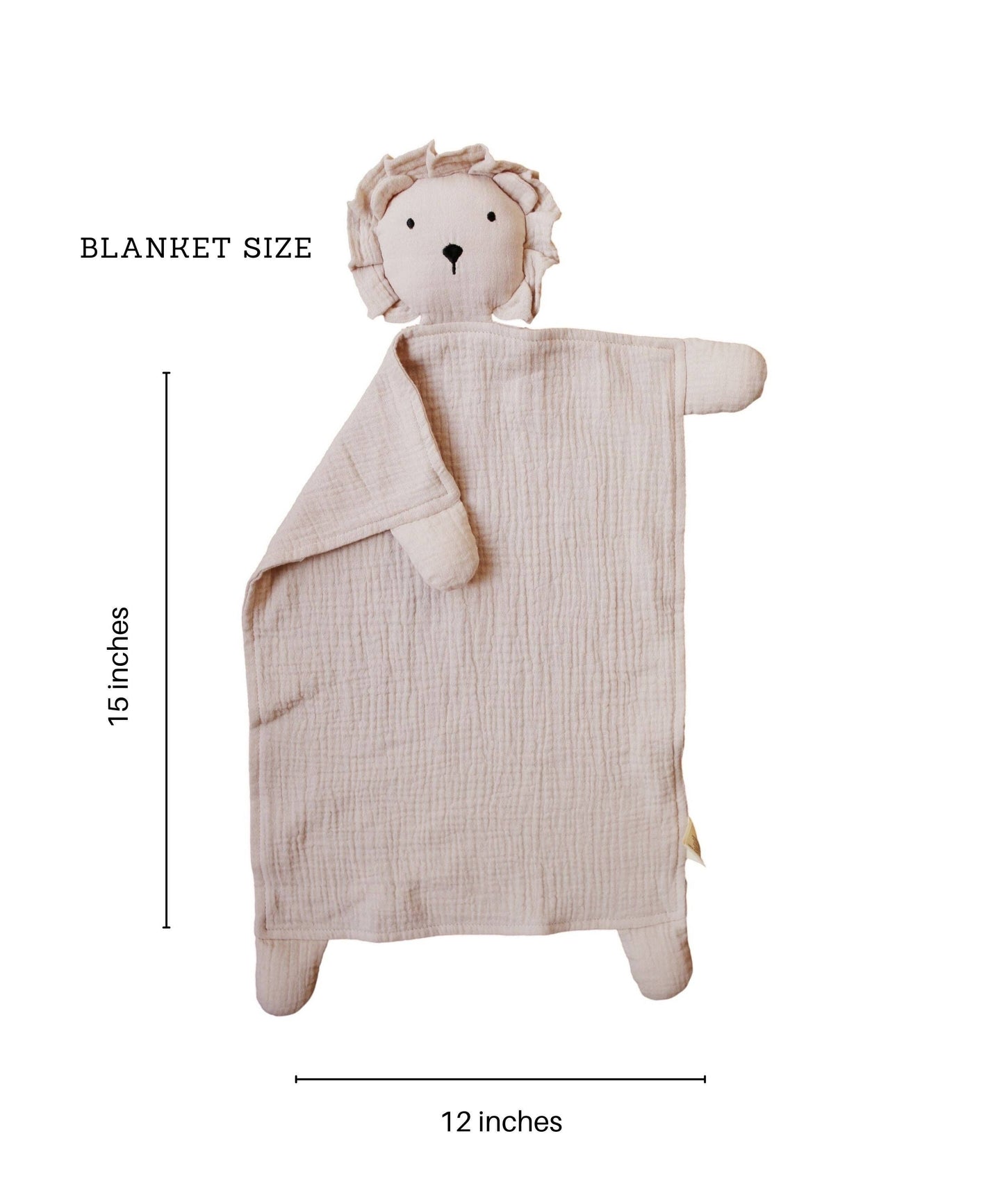 Marlowe & Co - Natural Sand Lion Lovey Blanket