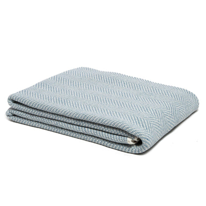 In2Green - Cotton Sustainable Knit Throw Blanket - Herringbone: Hemp/Milk