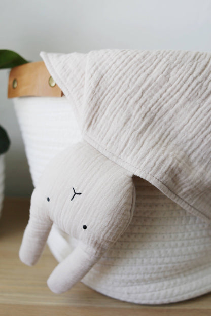 Marlowe & Co - Natural Sand Bunny Lovey Blanket