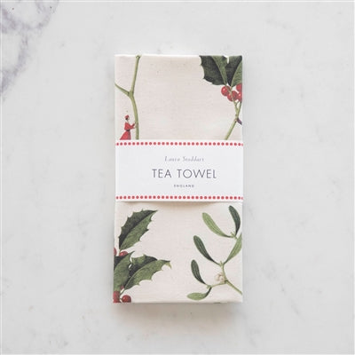 Holly & Mistletoe Multi Tea Towel