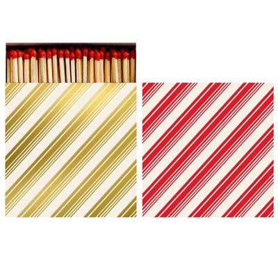 Peppermint Stripe Matches - Box of 60