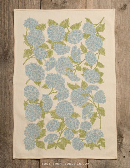 SOUTHERN FRIED DESIGN BARN - Hydrangea Pattern - Kitchen Towel