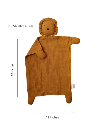 Marlowe & Co - Toffee Lion Lovey Blanket