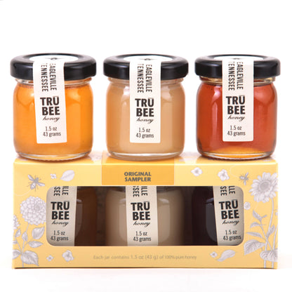 TruBee Honey - Mini Honey Sampler trio - ORIGINAL