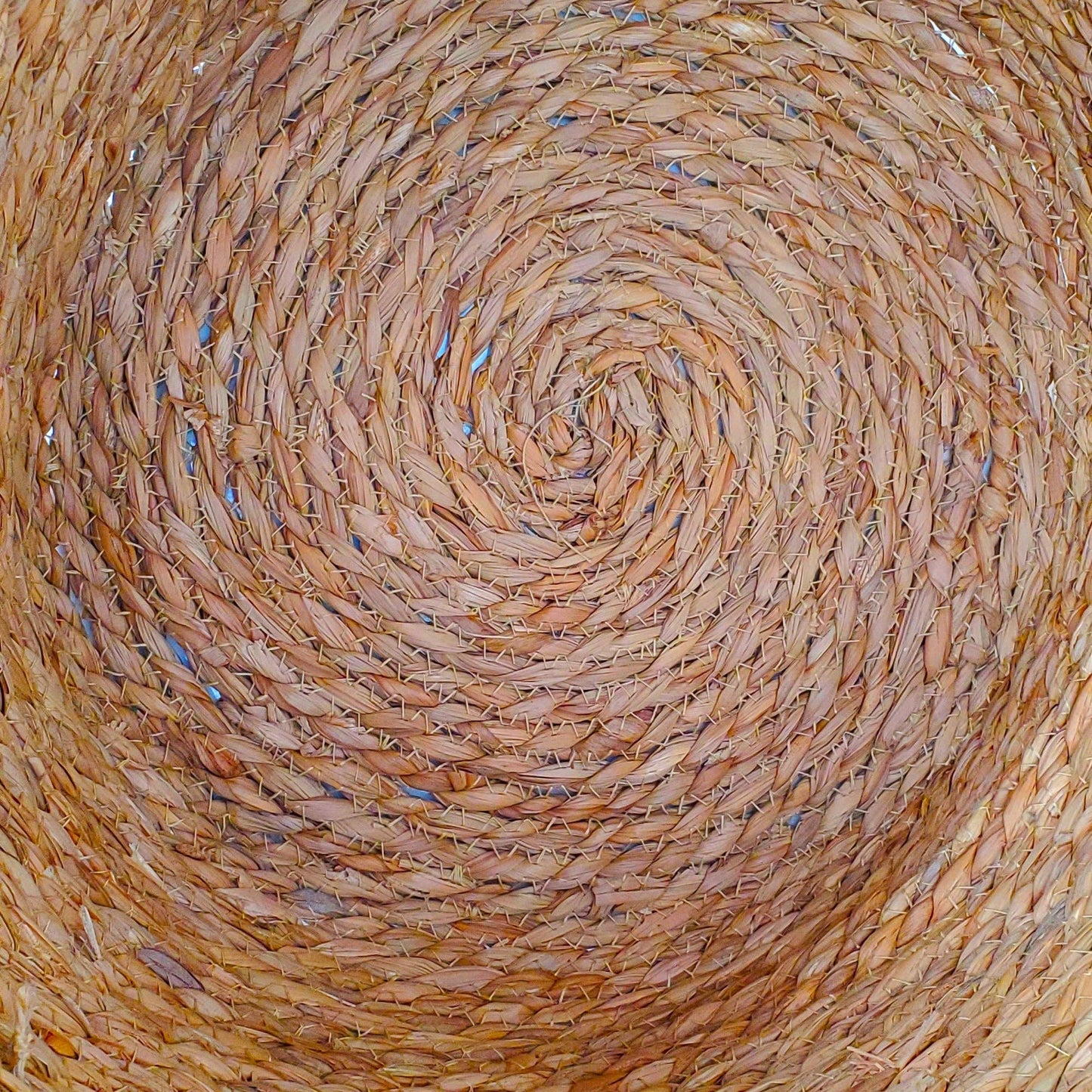 Portofino International Trading, USA - Woven Rattan Floor Round Basket - 14" Diameter x 12"H