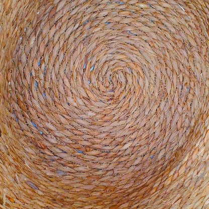 Portofino International Trading, USA - Woven Rattan Floor Round Basket - 14" Diameter x 12"H
